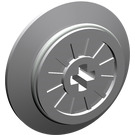 LEGO Medium Stone Gray Train Wheel with Axle Hole and Friction Band (55423 / 57999)