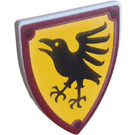 LEGO Medium Stone Gray Triangular Shield (Short) with Black Raven (3846)