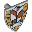 LEGO Medium Stone Gray Triangular Shield (Short) with Town Hall Pattern (3846 / 10182)