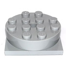 LEGO Mittleres Steingrau Turntable 4 x 4 Base mit Same Color oben (3403 / 73603)