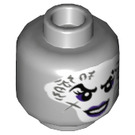 LEGO Medium Stone Gray Ultra Violet Minifigure Head (Recessed Solid Stud) (3626 / 37259)