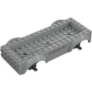 LEGO Medium Stone Gray Vehicle Base 8 x 16 x 2.5 with Dark Stone Gray Wheel Holders with 3 Holes (18937)