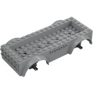 LEGO Medium Stone Gray Vehicle Base 8 x 16 x 2.5 with Dark Stone Gray Wheel Holders with 5 Holes (65094)