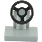 LEGO Medium Stone Gray Vehicle Console with Black Steering Wheel (73081)