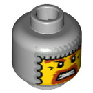 LEGO Medium Stone Gray Viking Warrior Head (Safety Stud) (3626 / 53979)