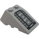LEGO Gris pierre moyen Coin 4 x 4 Tripler avec Moteur Exhaust Autocollant avec des encoches pour tenons (48933)