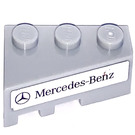 LEGO Mittleres Steingrau Keil Backstein 3 x 2 Recht mit Mercedes-Benz Emblem und Logo Aufkleber (6564)