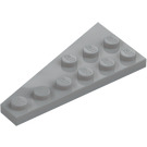 LEGO Medium Stone Gray Wedge Plate 3 x 6 Wing Right (54383)