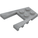 LEGO Medium steengrijs Wig Plaat 4 x 4 met 2 x 2 Uitsparing (41822 / 43719)