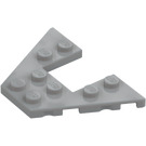 LEGO Medium steingrå Kile Plate 4 x 6 med 2 x 2 UtskjæRing (29172 / 47407)