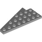 LEGO Medium Steengrijs Wig Plaat 4 x 8 Vleugel Rechtsaf met onderkant Stud Notch (3934)