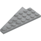 LEGO Grigio pietra medio Cuneo Piastra 4 x 8 Ala Destra con intaglio sotto il bottoncino (3934 / 45175)