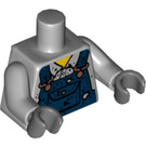 LEGO Medium Stone Gray Welder Torso with Blue Overalls (973 / 88585)