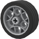 LEGO Medium Stone Gray Wheel Ø36.8 x 14 ZR with Black Tire (47481)
