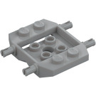 LEGO Mittleres Steingrau Räder Halter 4 x 4 x 2/3 mit Loch (24326)