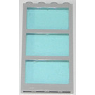 LEGO Mittleres Steingrau Fenster 1 x 4 x 6 mit 3 Panes und Transparent Light Blau Fixed Glas (6160)