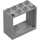 LEGO Medium Stone Gray Window 2 x 4 x 3 with Square Holes (60598)