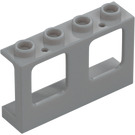 LEGO Medium Stone Gray Window Frame 1 x 4 x 2 with Hollow Studs (61345)