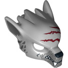 LEGO Medium Stone Gray Wolf Mask with Stubble and Dark Red Gashes (11233 / 12828)