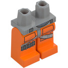 LEGO Medium stengrå X-Vinge Pilot Hofter og orange Ben med fire Ben Flares  (3815 / 73623)