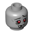 LEGO Mittleres Steingrau Zombie Cheerleader Minifigure Kopf (Einbau-Vollbolzen) (3626 / 22308)
