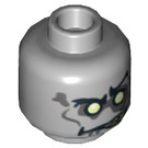 LEGO Medium Stone Gray Zombie Groom Head (Safety Stud) (3626 / 10877)