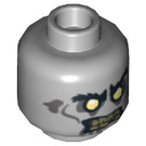 LEGO Medium Stone Gray Zombie Head (Recessed Solid Stud) (3626)