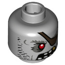 LEGO Mittleres Steingrau Zombie Pirate Minifigure Kopf (Einbau-Vollbolzen) (3626 / 22307)