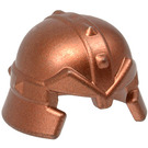 LEGO Metallic koper Helm met Cheek Protection en Studded Band (60748 / 61848)