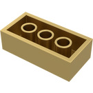 LEGO Metallisches Gold Backstein 2 x 4 (3001 / 72841)