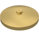 LEGO Metallisk Guld Dish 4 x 4 (Solid knopp) (3960 / 30065)