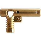 LEGO Metallic Gold Hose Nozzle with Side String Hole without Grooves (60849)