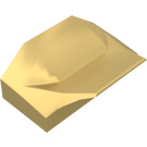 LEGO Metallisk Guld Backe 1 x 2 x 0.7 Böjd med Fin (47458 / 81300)