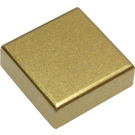 LEGO Metallisches Gold Fliese 1 x 1 mit Nut (3070 / 30039)
