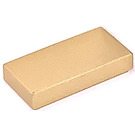 LEGO Metallic Gold Tile 1 x 2 with Groove (3069 / 30070)