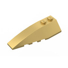 LEGO Oro metallizzato Cuneo 2 x 6 Doppio Sinistra (5830 / 41748)