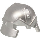 LEGO Metallic zilver Helm met Cheek Protection en Studded Band (60748 / 61848)