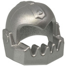 LEGO Argento metallizzato Casco con Oversized Jagged Protezione per il mento  (62697 / 63359)