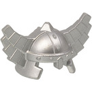 LEGO Metallic zilver Helm met Vleugels (60747 / 61846)