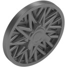 LEGO Metallic Silver Hub Cap with Crossed Spokes for Aston Martin (100729)