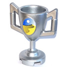 LEGO Metallic Silver Minifigure Trophy with Desert and Full Moon Sticker (15608)