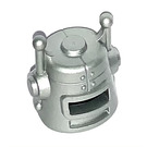 LEGO Silbermetallic Roboter Helm mit Eye Slot und Antennas (87992 / 88895)