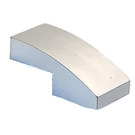 LEGO Metallic Silver Slope 1 x 2 Curved (11477)