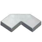 LEGO Metallic Silver Tile 2 x 2 Corner with Cutouts (27263)