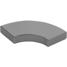 LEGO Metallic Silver Tile 2 x 2 Curved Corner (27925)