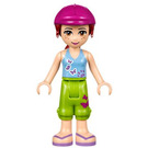 LEGO Mia, Helmet, Blue Top with Butterflies and Green Half Trousers Minifigure