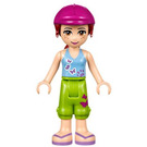 LEGO Mia, Helm, Blauw Top met Butterflies en Groen Halve Broek Minifiguur