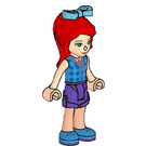 LEGO Mia with Azure Shirt and Purple Shorts with Red Hair and Sunglasses Minifigure