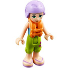 LEGO Mia with Butterflies Top and Lavender Helmet with Life Jacket Minifigure