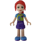 LEGO Mia with Lime Top and Purple Skirt with Red Hair Minifigure